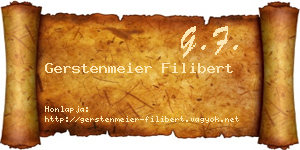 Gerstenmeier Filibert névjegykártya